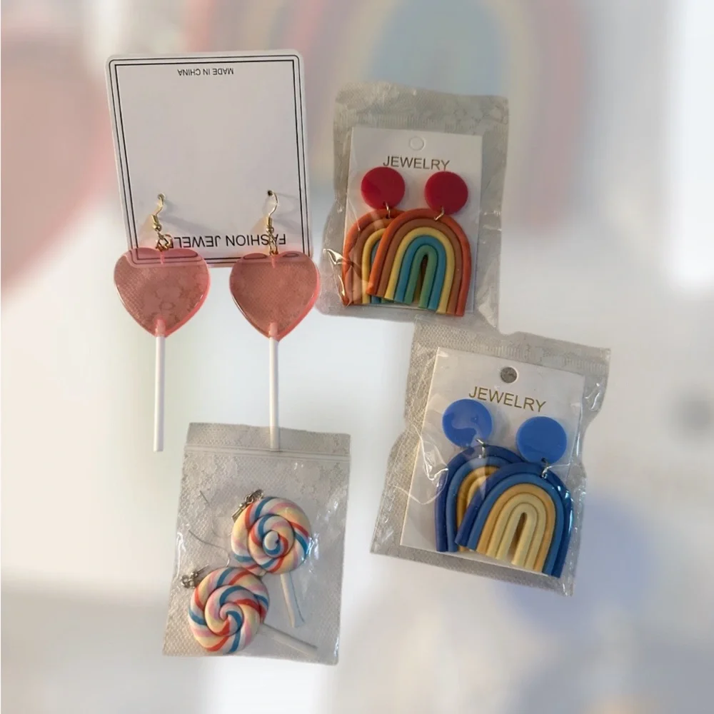 Four Pairs of Fashion Earrings